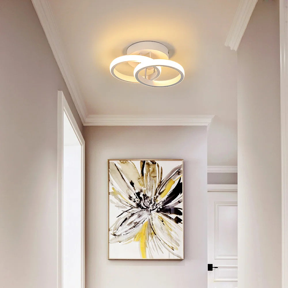 Ivy Bronx 2-Light 25cm LED Integrated Semi Flush Mount