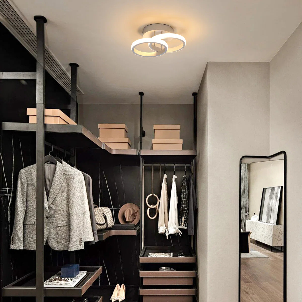Ivy Bronx 2-Light 25cm LED Integrated Semi Flush Mount