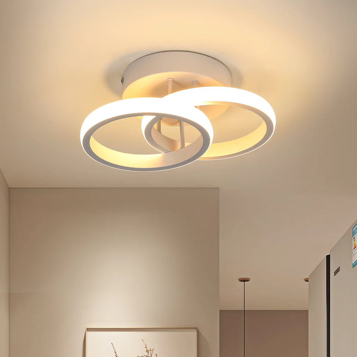 Ivy Bronx 2-Light 25cm LED Integrated Semi Flush Mount