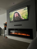 Luxury 2-in-1 Wall Mounted & Freestanding Electric Fireplace | 12 LED Flame Colours | Remote Control | 900W/1800W Heater