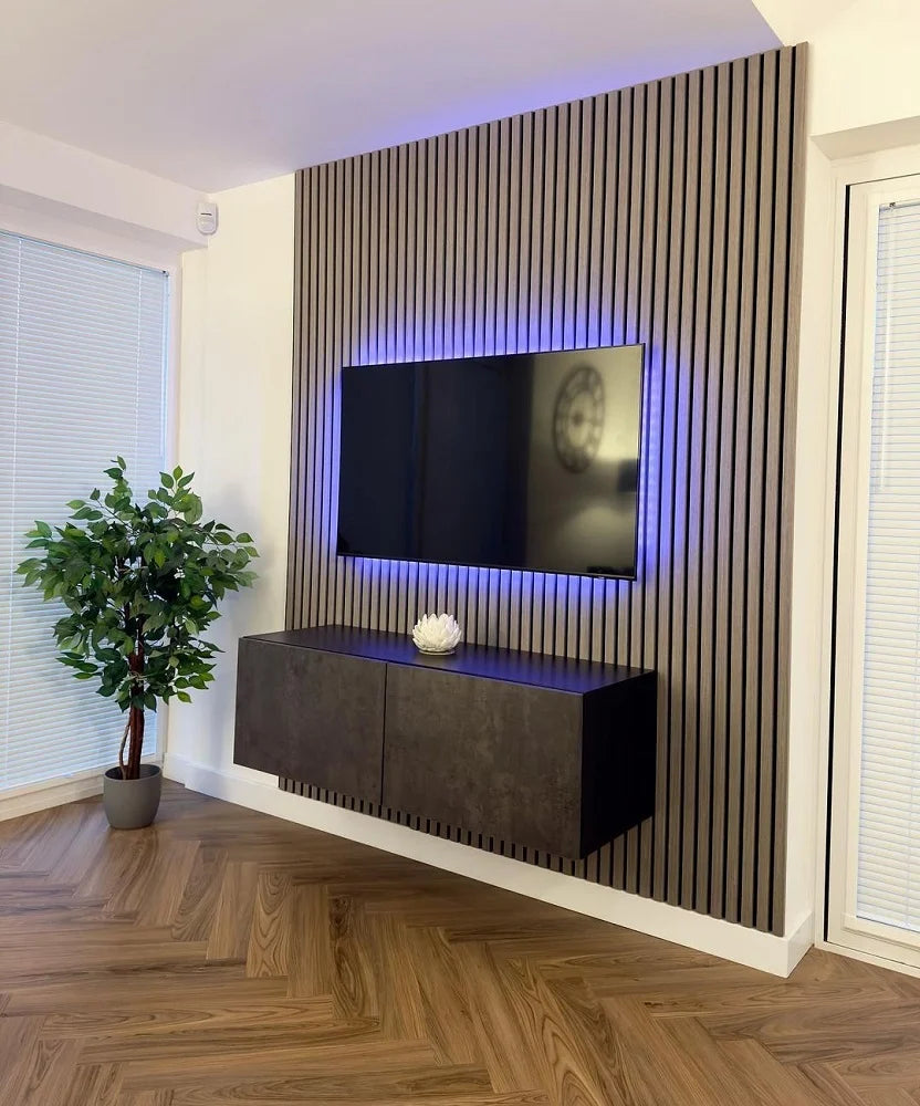 Transform Your Space: Creative Media Wall Ideas with Wood Wall Panels 2400 x 600mm